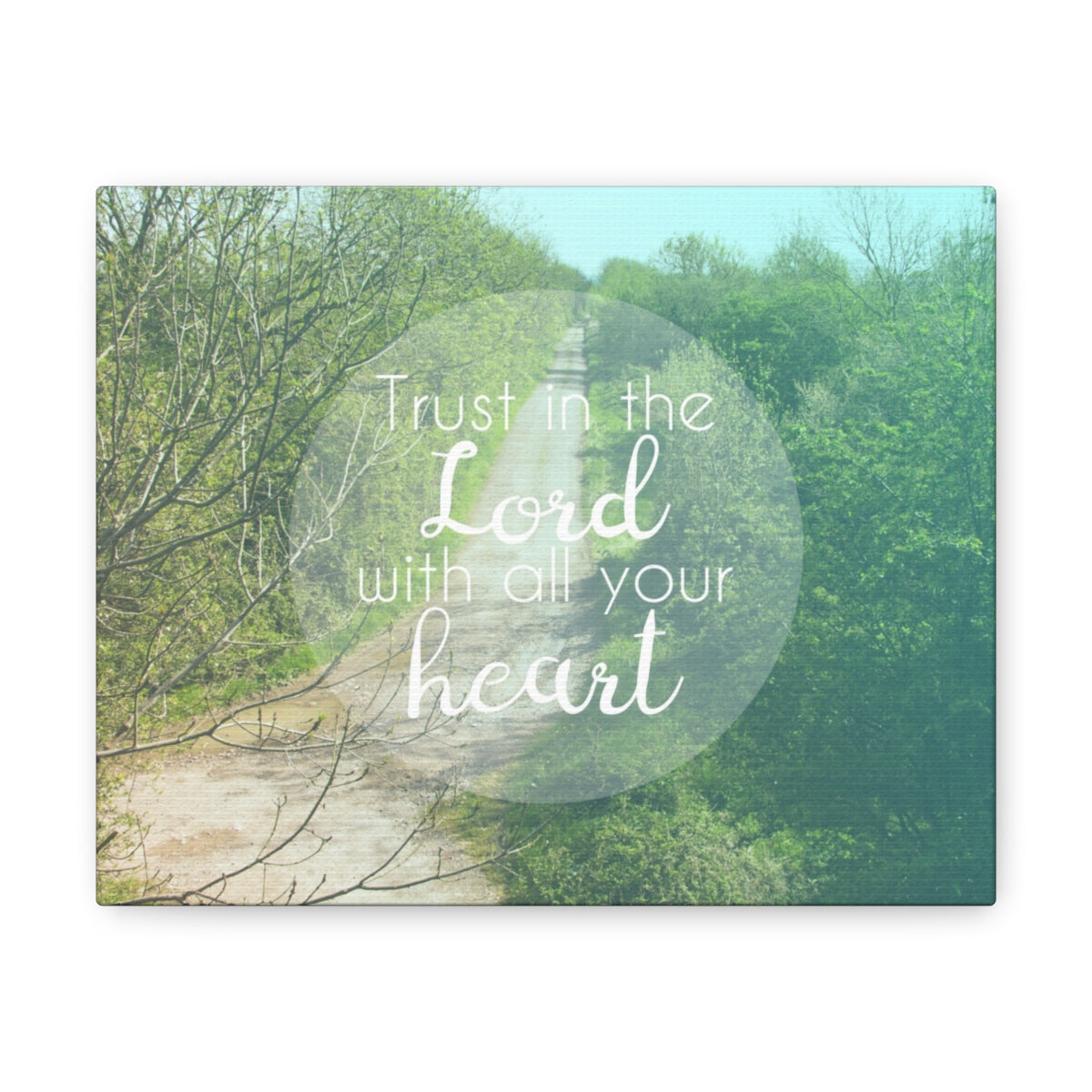Scripture Walls With All Your Heart Proverbs 3:5 Trees Christian Wall Art Bible Verse Print Ready to Hang Unframed-Express Your Love Gifts
