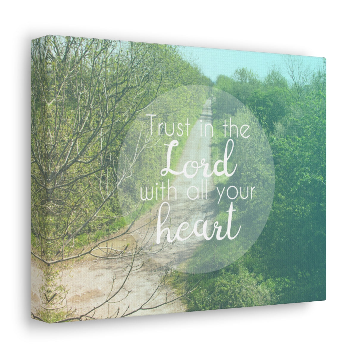 Scripture Walls With All Your Heart Proverbs 3:5 Trees Christian Wall Art Bible Verse Print Ready to Hang Unframed-Express Your Love Gifts