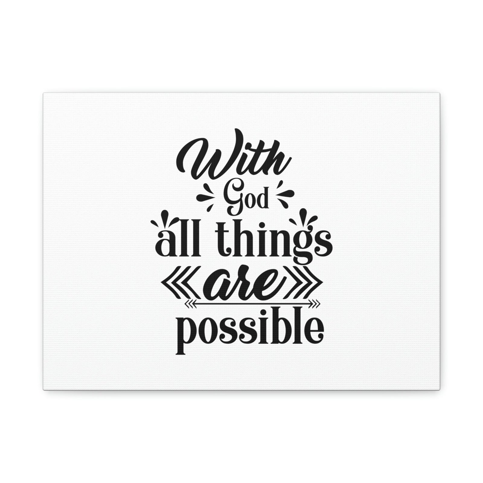 Scripture Walls With God All Things Are Possible Luke 1:37 Christian Wall Art Bible Verse Print Ready to Hang Unframed-Express Your Love Gifts