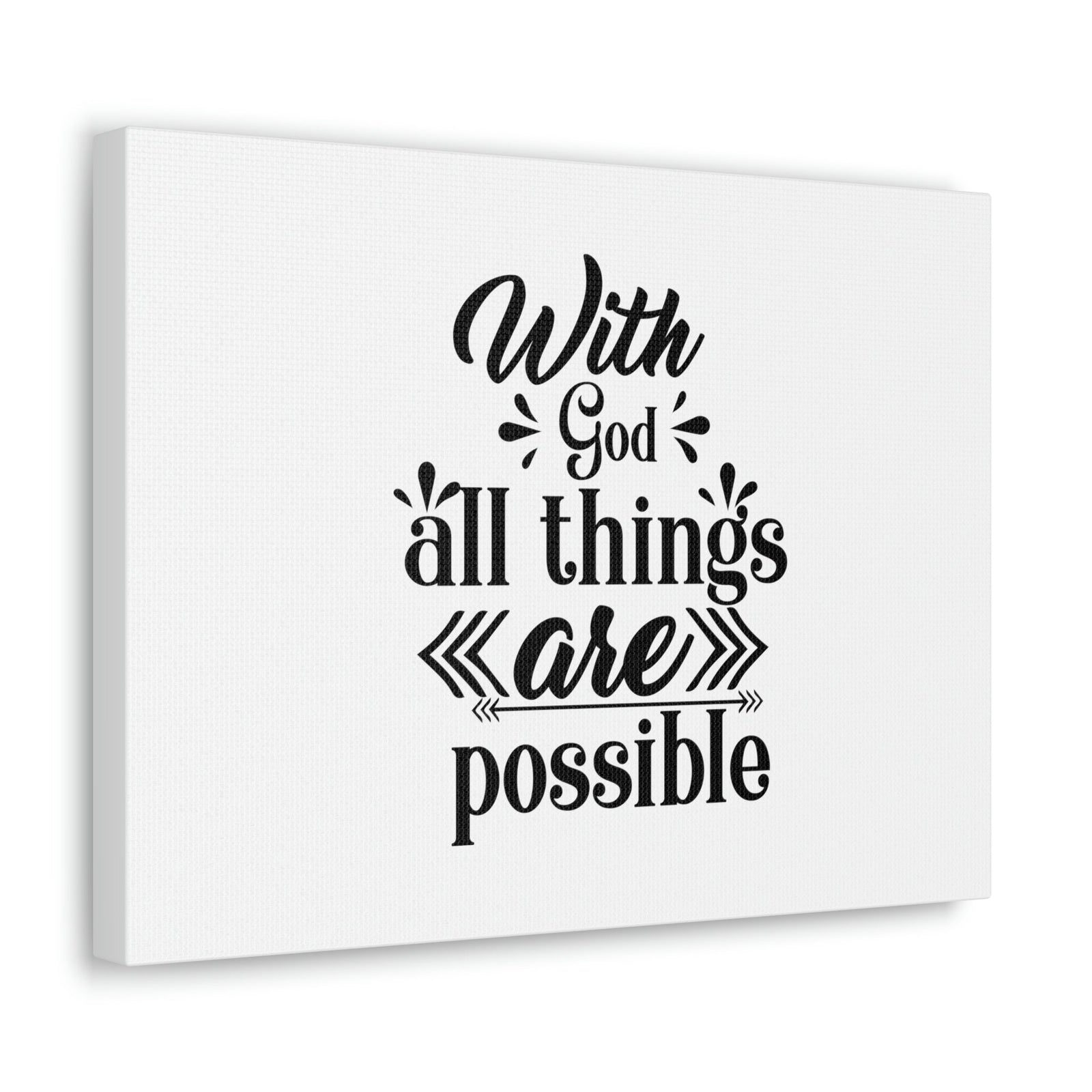 Scripture Walls With God All Things Are Possible Luke 1:37 Christian Wall Art Bible Verse Print Ready to Hang Unframed-Express Your Love Gifts