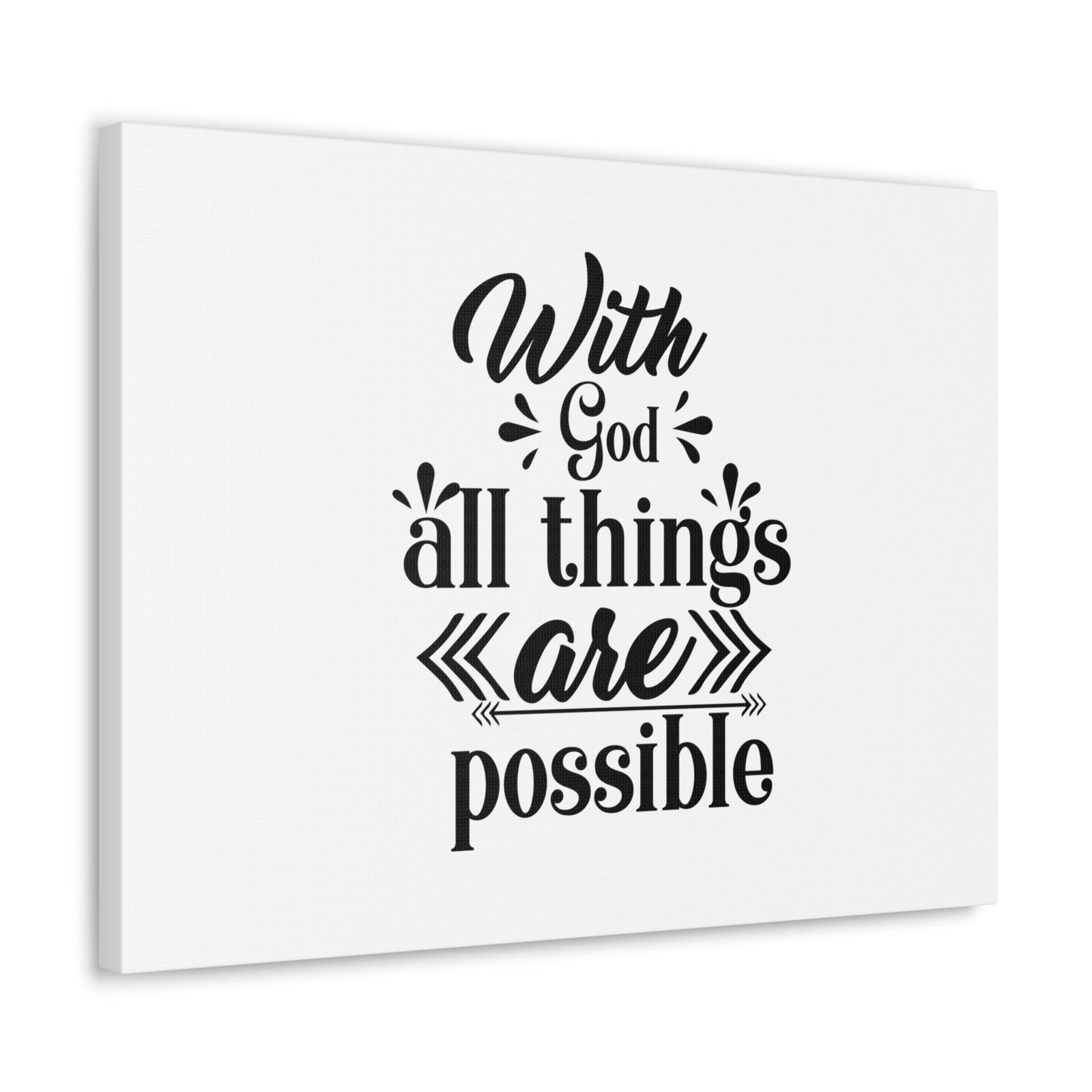 Scripture Walls With God All Things Are Possible Luke 1:37 Christian Wall Art Bible Verse Print Ready to Hang Unframed-Express Your Love Gifts