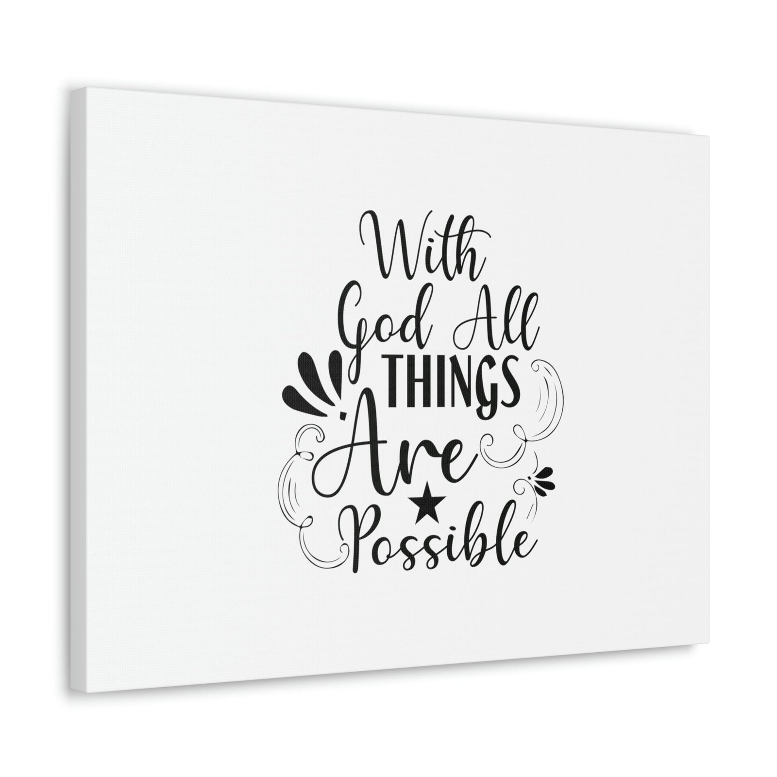 Scripture Walls With God All Things Are Possible Matthew 19:26 Christian Wall Art Bible Verse Print Ready to Hang Unframed-Express Your Love Gifts