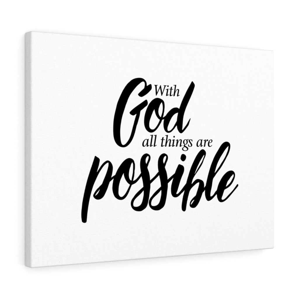 Scripture Walls With God All Things Are Possible Matthew 19:26 Wall Art Christian Home Decor Unframed-Express Your Love Gifts