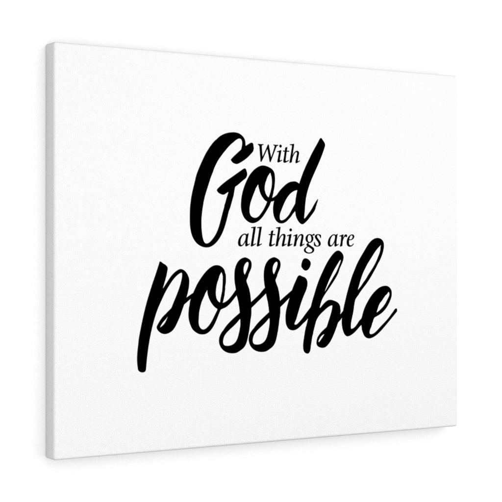 Scripture Walls With God All Things Are Possible Matthew 19:26 Wall Art Christian Home Decor Unframed-Express Your Love Gifts
