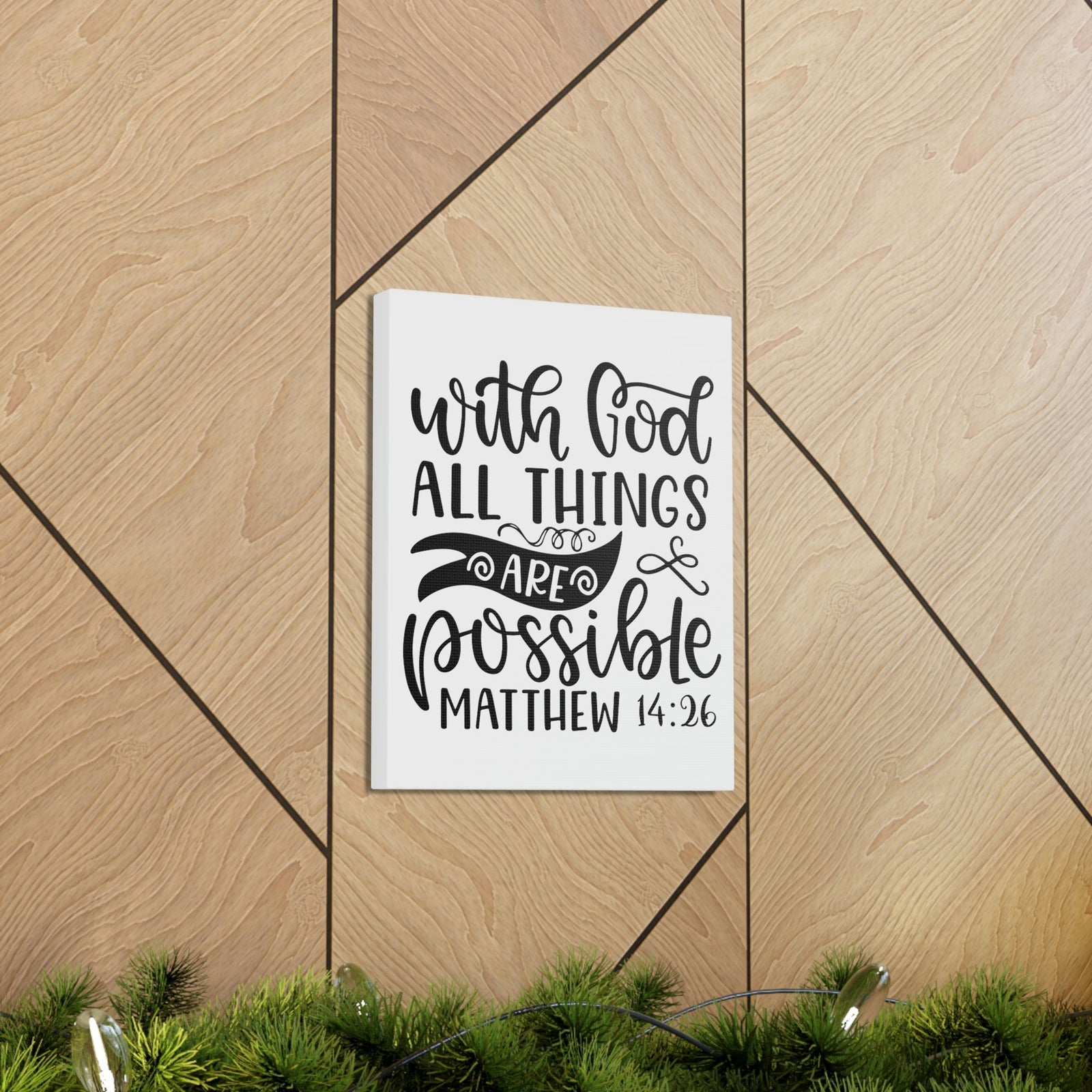 Scripture Walls With God Matthew 14:26 Bible Verse Canvas Christian Wall Art Ready to Hang Unframed-Express Your Love Gifts