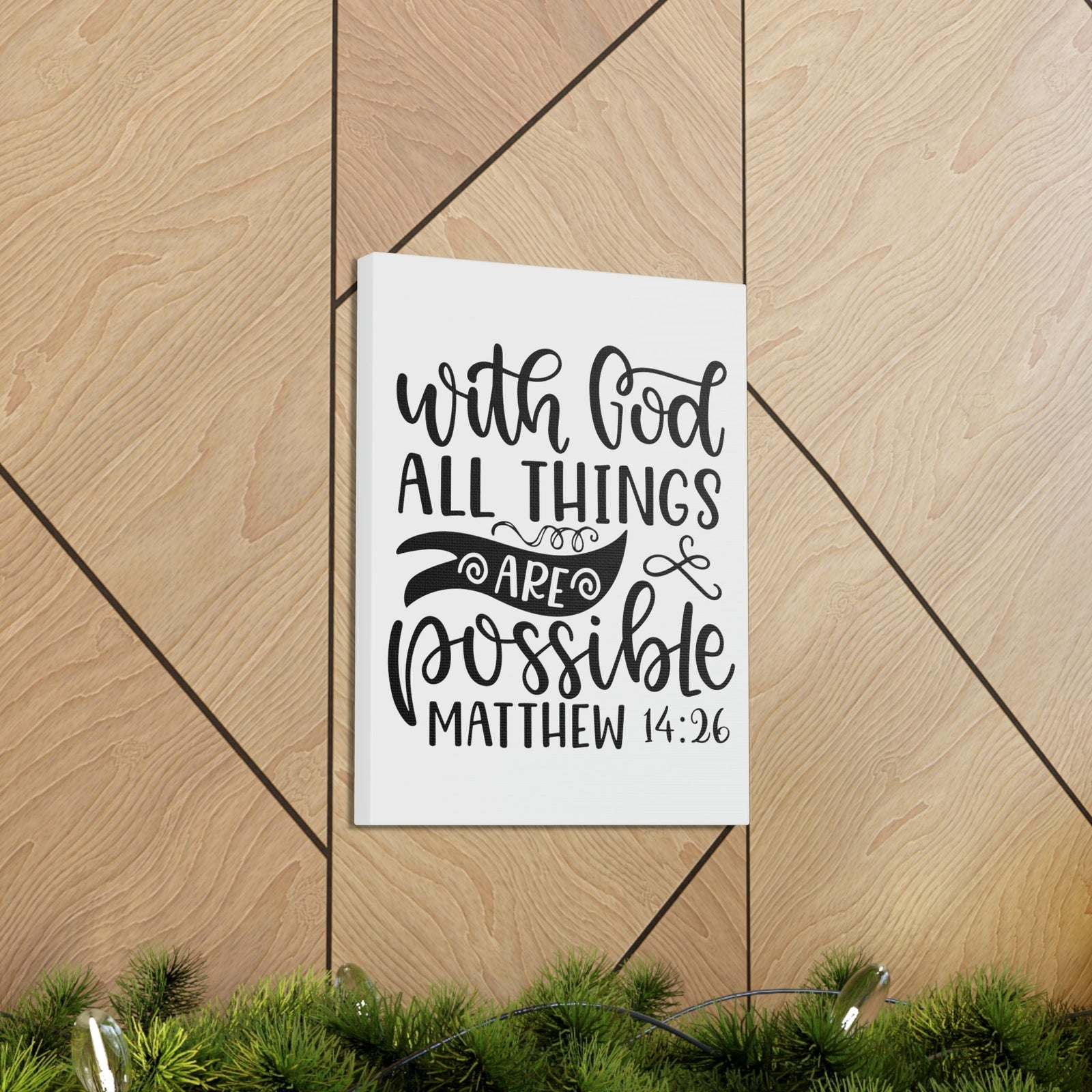 Scripture Walls With God Matthew 14:26 Bible Verse Canvas Christian Wall Art Ready to Hang Unframed-Express Your Love Gifts