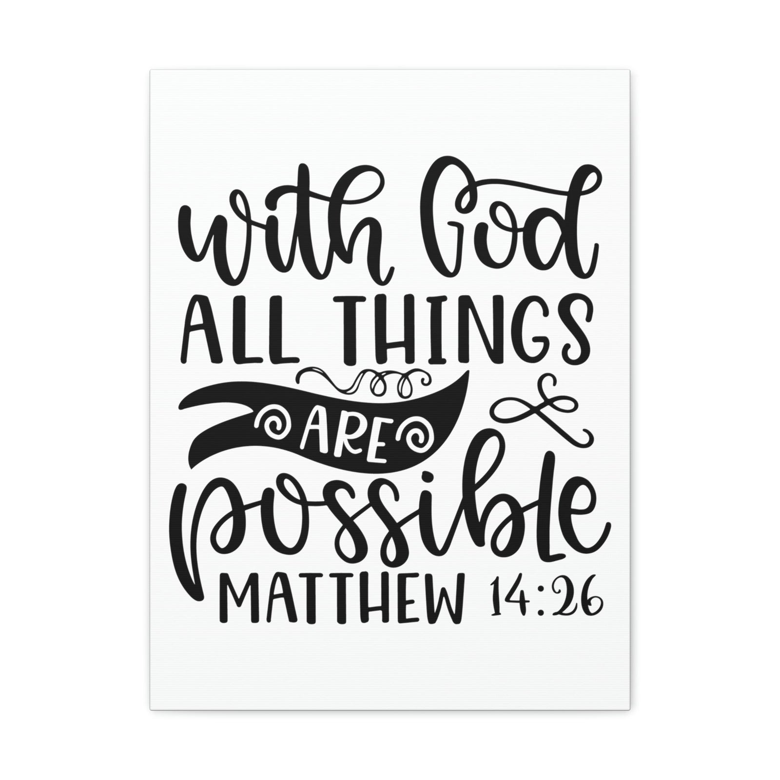 Scripture Walls With God Matthew 14:26 Bible Verse Canvas Christian Wall Art Ready to Hang Unframed-Express Your Love Gifts