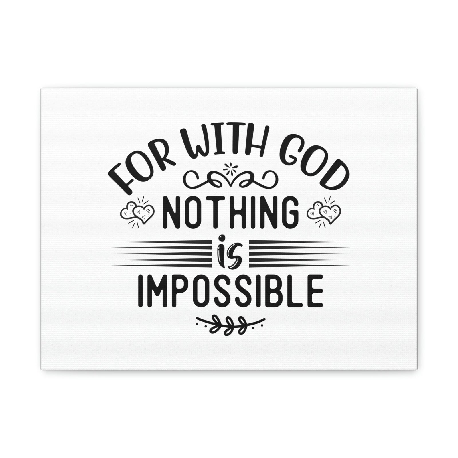 Scripture Walls With God Nothing Is Impossible Luke 1:37 Christian Wall Art Bible Verse Print Ready to Hang Unframed-Express Your Love Gifts