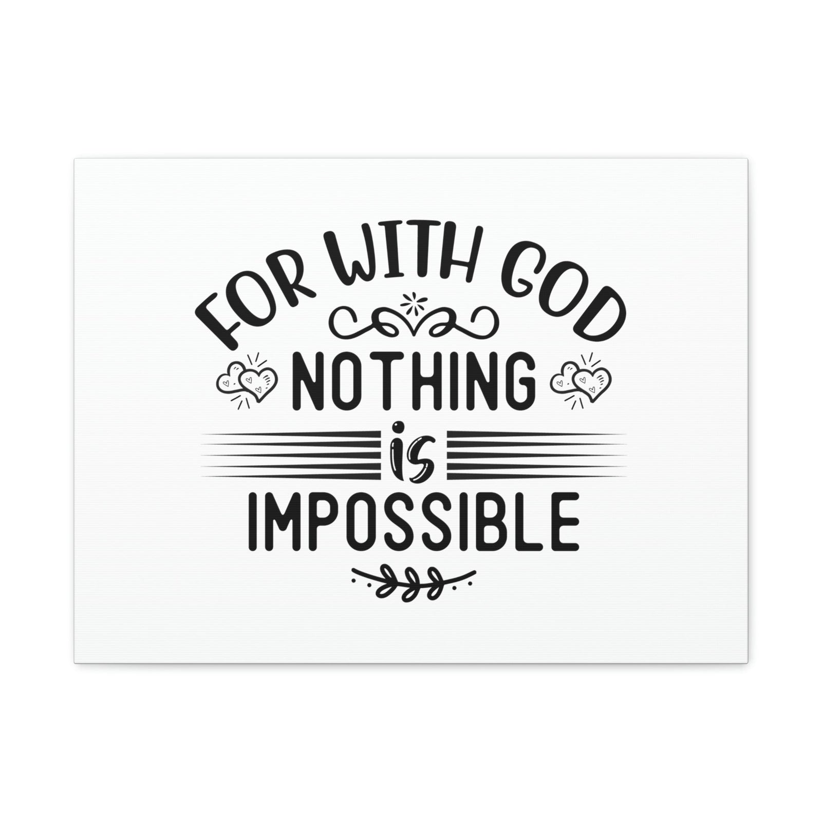 Scripture Walls With God Nothing Is Impossible Luke 1:37 Christian Wall Art Bible Verse Print Ready to Hang Unframed-Express Your Love Gifts