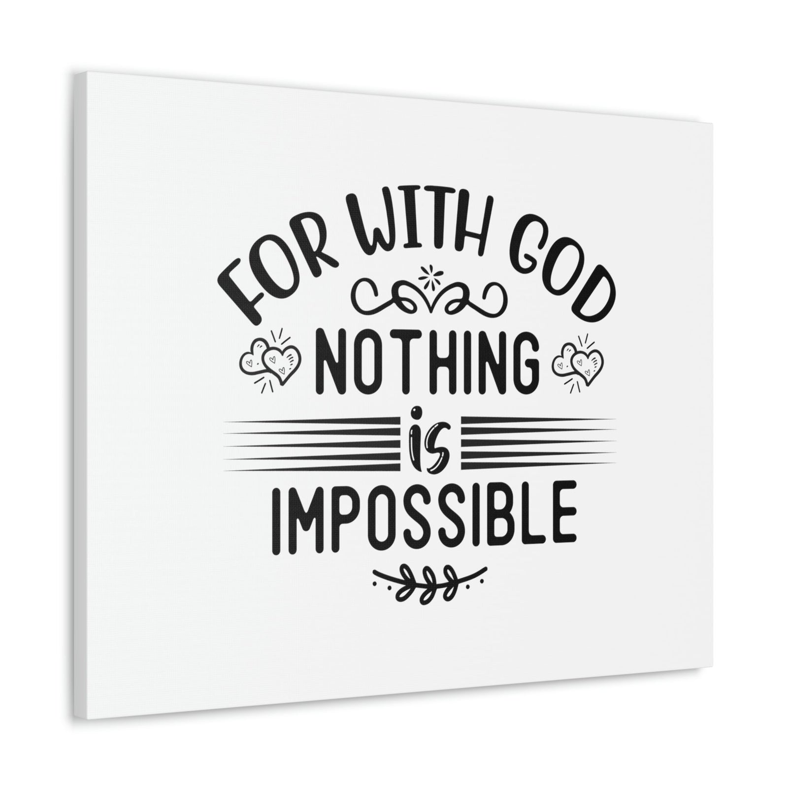 Scripture Walls With God Nothing Is Impossible Luke 1:37 Christian Wall Art Bible Verse Print Ready to Hang Unframed-Express Your Love Gifts