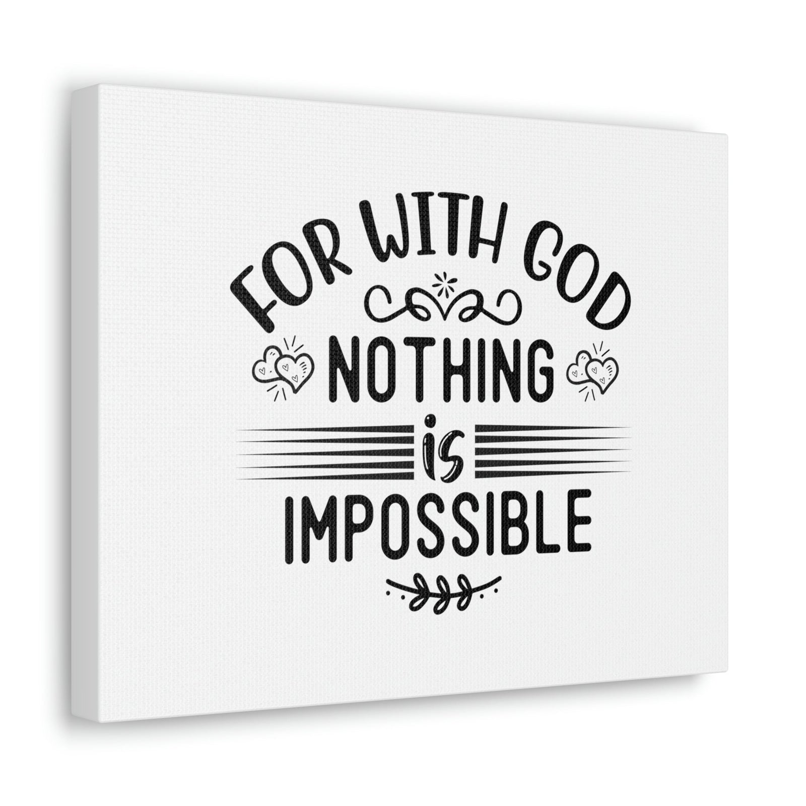 Scripture Walls With God Nothing Is Impossible Luke 1:37 Christian Wall Art Bible Verse Print Ready to Hang Unframed-Express Your Love Gifts