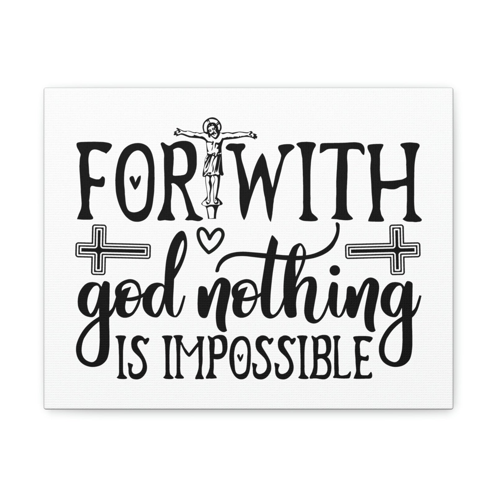 Scripture Walls With God Nothing Is Impossible Luke 1:37 Christian Wall Art Print Ready to Hang Unframed-Express Your Love Gifts