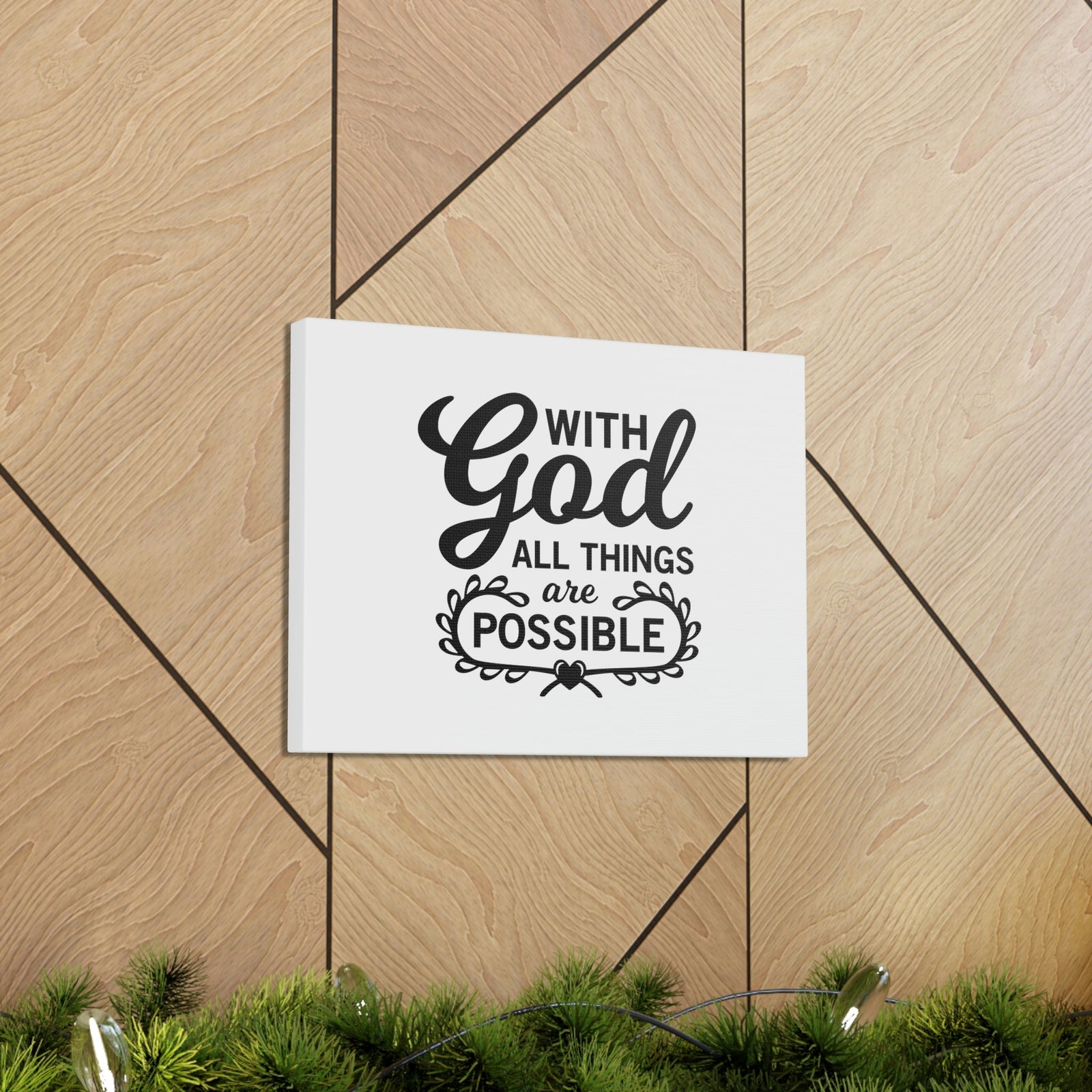 Scripture Walls With Good All Things Are Possible Luke 1:37 Christian Wall Art Bible Verse Print Ready to Hang Unframed-Express Your Love Gifts