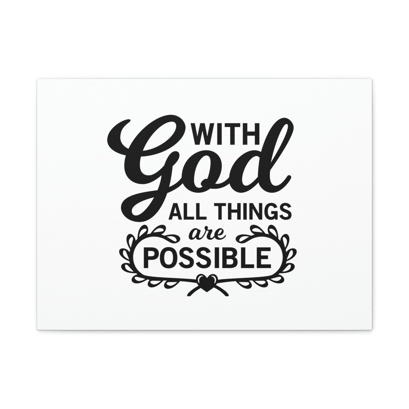 Scripture Walls With Good All Things Are Possible Luke 1:37 Christian Wall Art Bible Verse Print Ready to Hang Unframed-Express Your Love Gifts