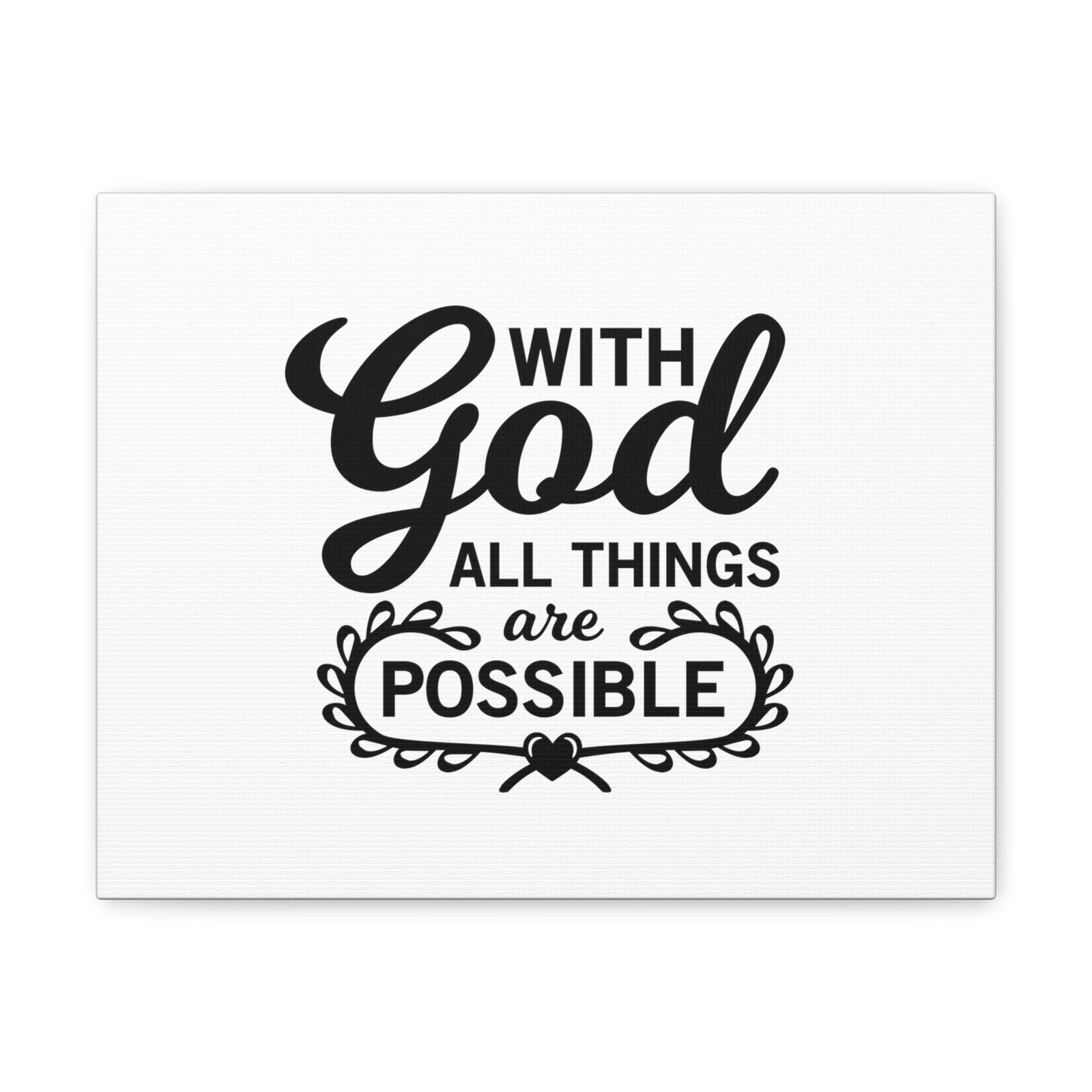 Scripture Walls With Good All Things Are Possible Luke 1:37 Christian Wall Art Bible Verse Print Ready to Hang Unframed-Express Your Love Gifts