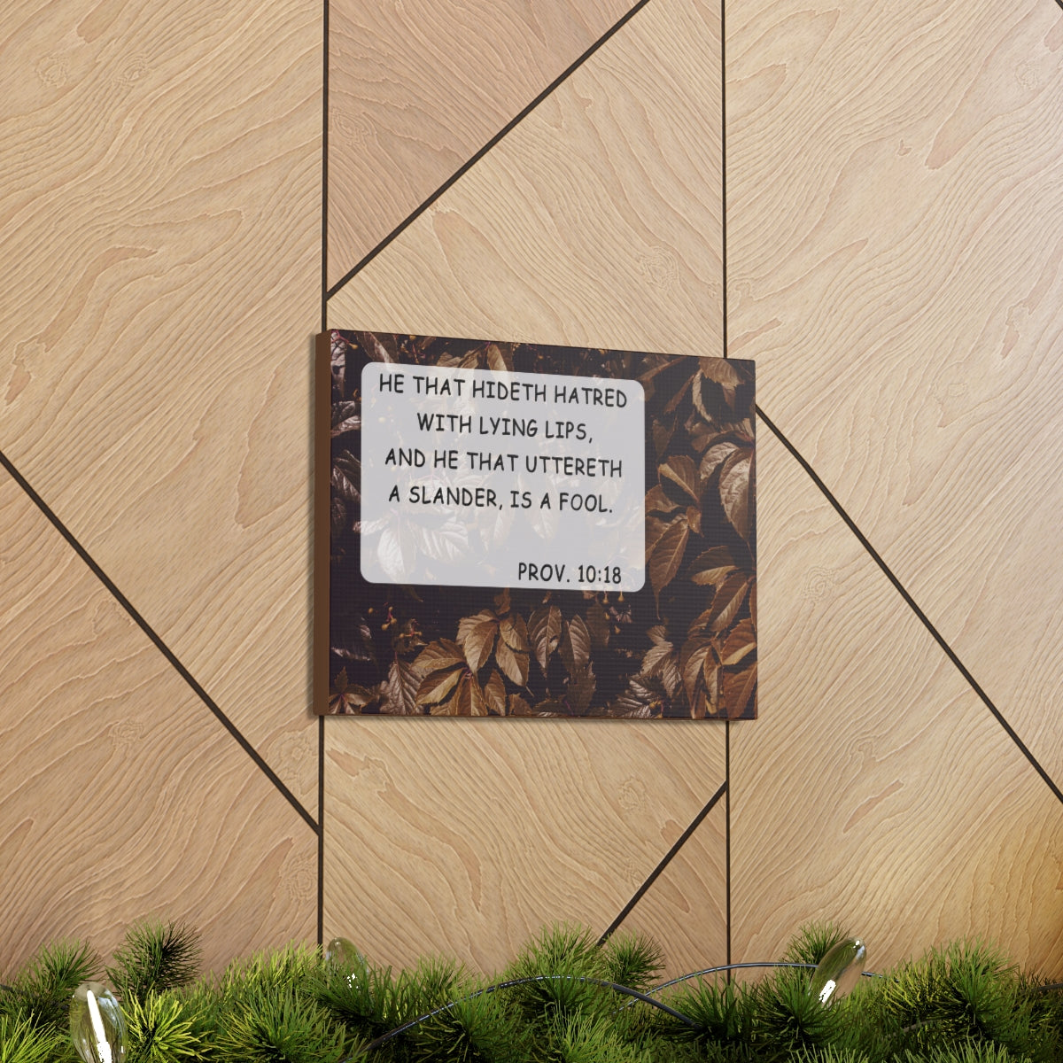 Scripture Walls With Lying Lips Proverbs 10:18 Bible Verse Canvas Christian Wall Art Bible Verse Print Ready To Hang Unframed-Express Your Love Gifts