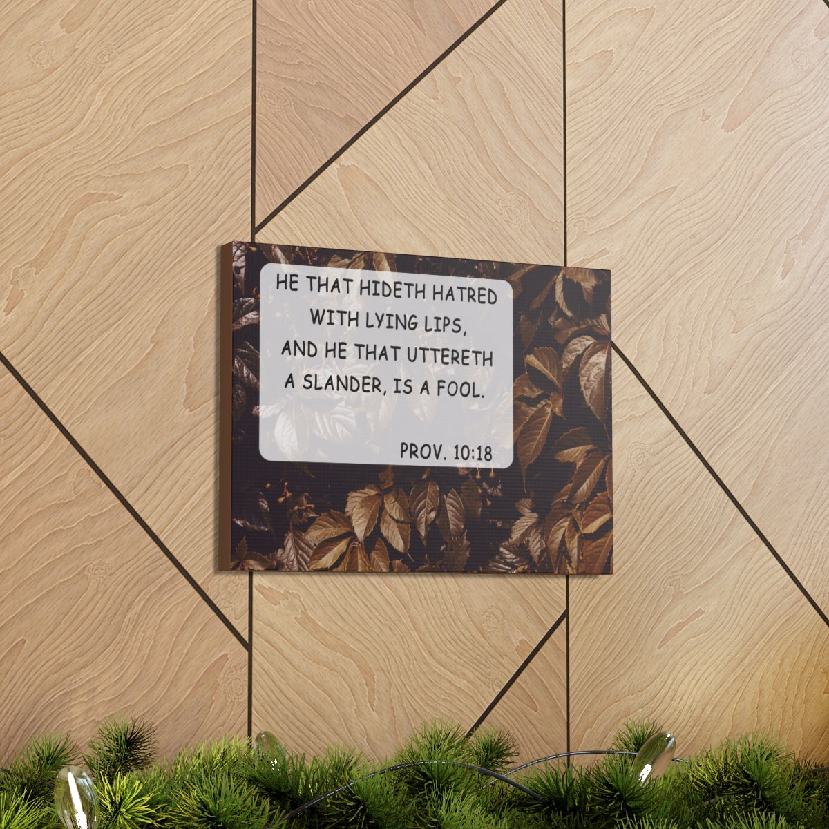 Scripture Walls With Lying Lips Proverbs 10:18 Bible Verse Canvas Christian Wall Art Bible Verse Print Ready To Hang Unframed-Express Your Love Gifts