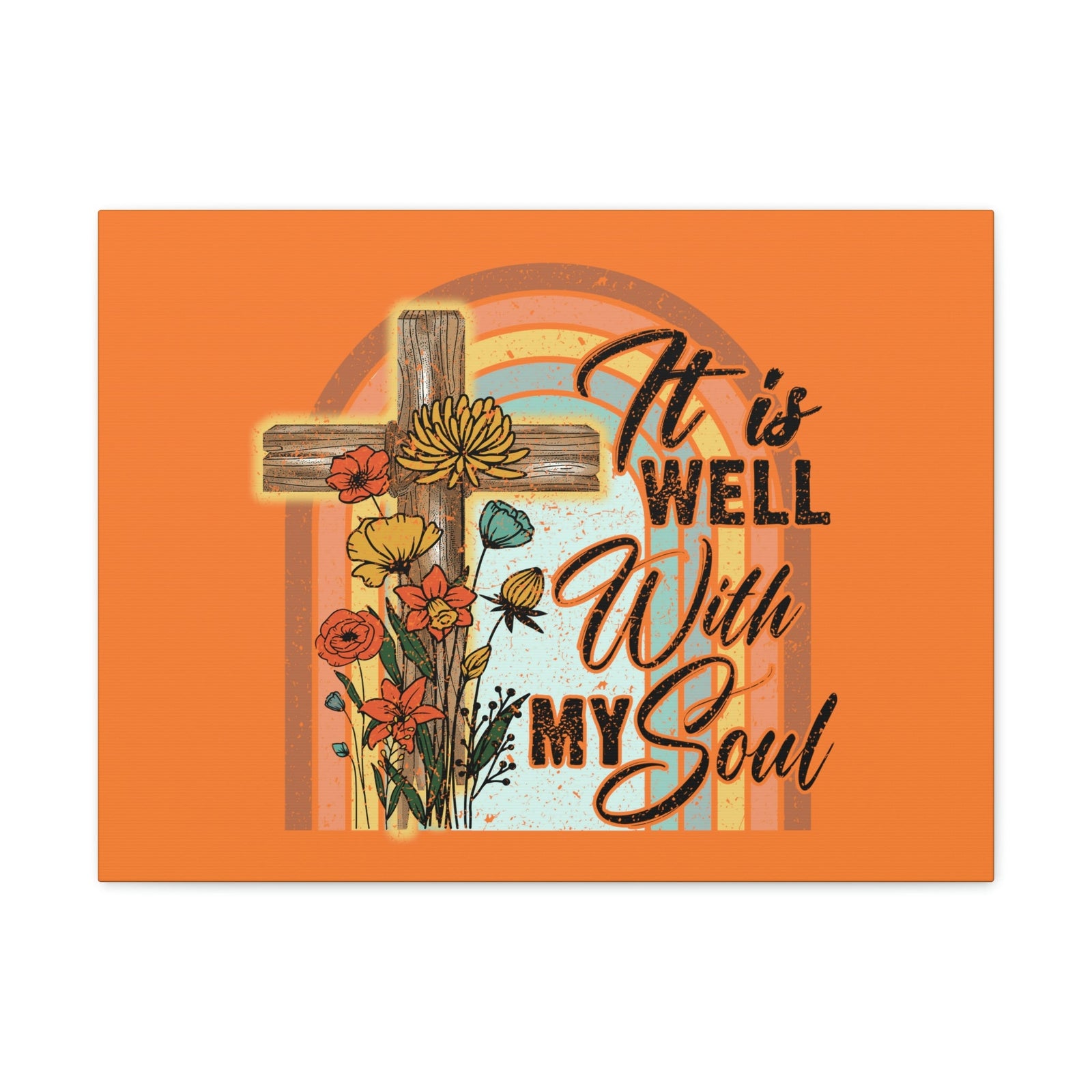 Scripture Walls With My Soul Psalm 42:7 Bright Orange Christian Wall Art Bible Verse Print Ready to Hang Unframed-Express Your Love Gifts
