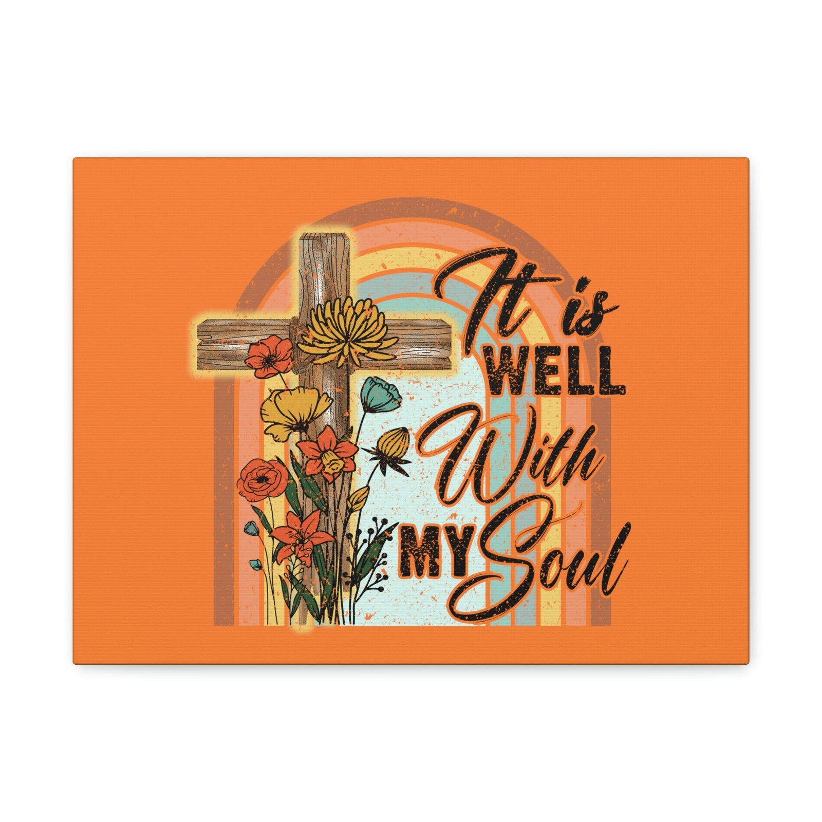 Scripture Walls With My Soul Psalm 42:7 Bright Orange Christian Wall Art Bible Verse Print Ready to Hang Unframed-Express Your Love Gifts