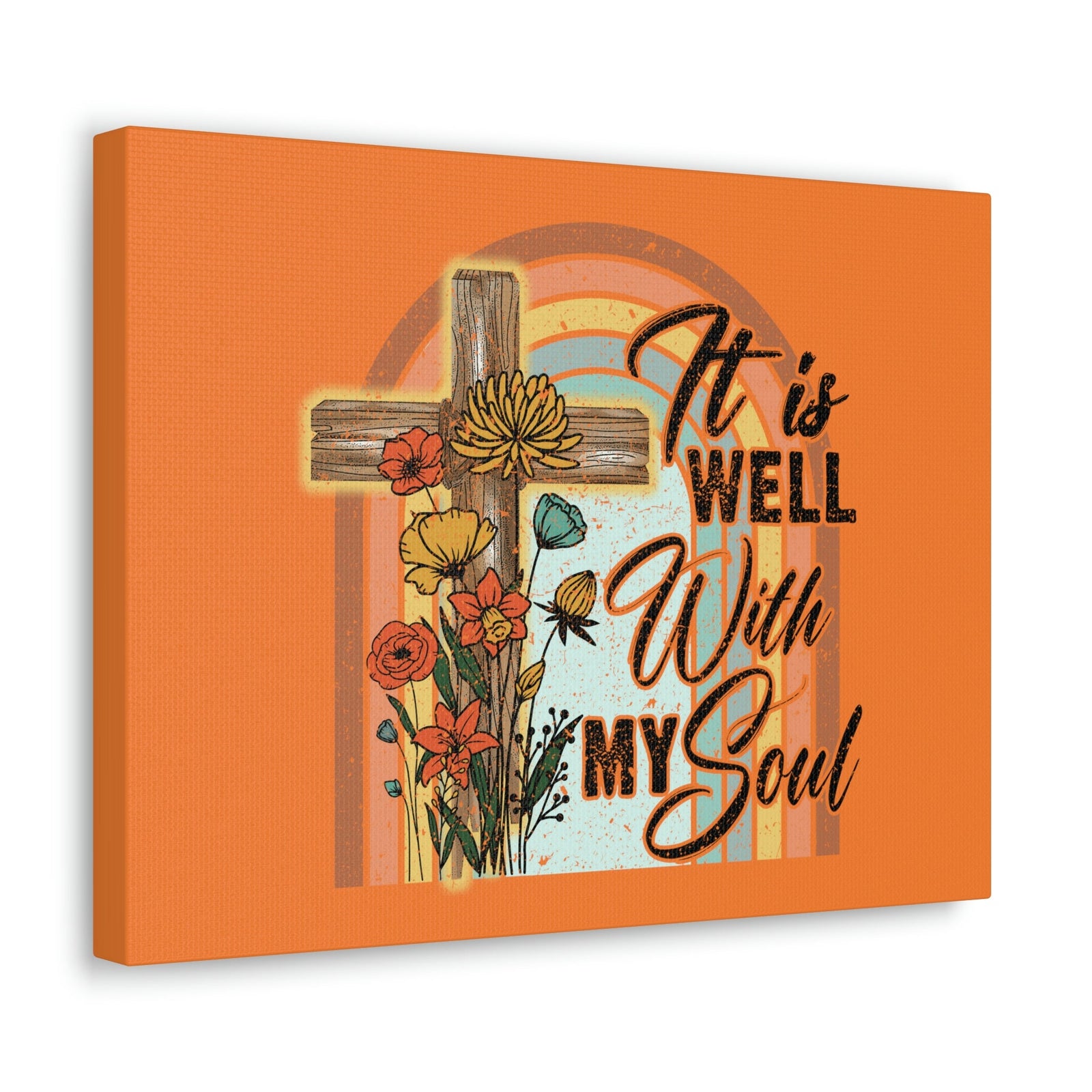 Scripture Walls With My Soul Psalm 42:7 Bright Orange Christian Wall Art Bible Verse Print Ready to Hang Unframed-Express Your Love Gifts