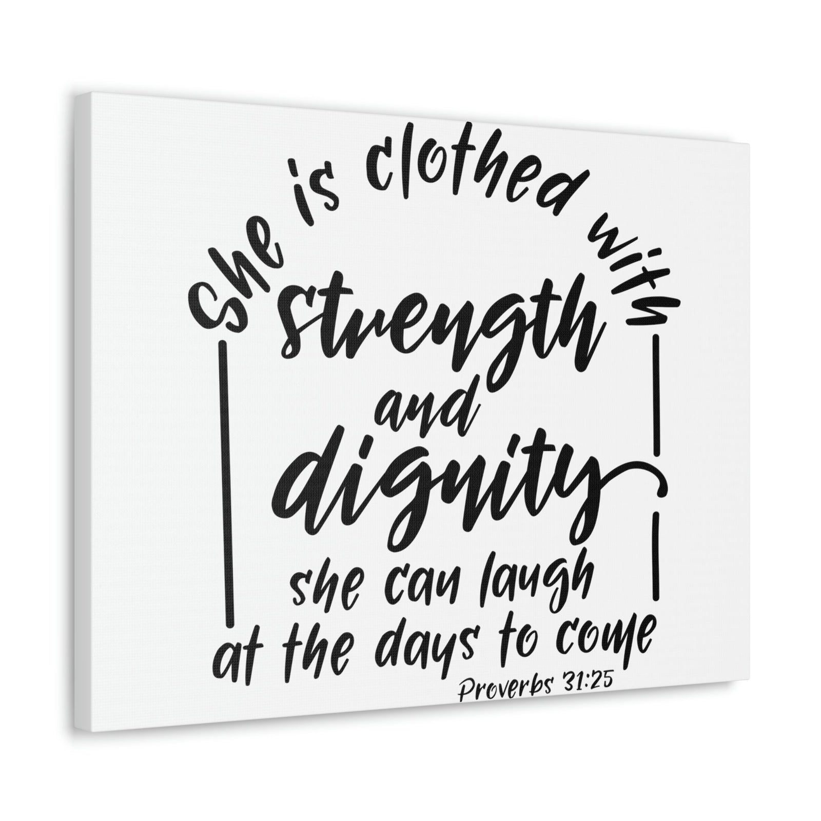 Scripture Walls With Strength And Dignity Proverbs 31:25 Christian Wall Art Bible Verse Print Ready to Hang Unframed-Express Your Love Gifts
