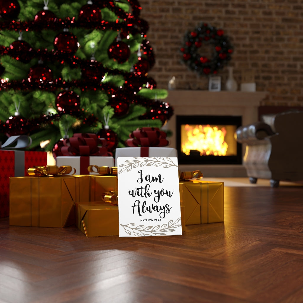 Scripture Walls With You Always Brown Branch Matthew 28:20 Bible Verse Canvas Christian Wall Art Ready to Hang Unframed-Express Your Love Gifts