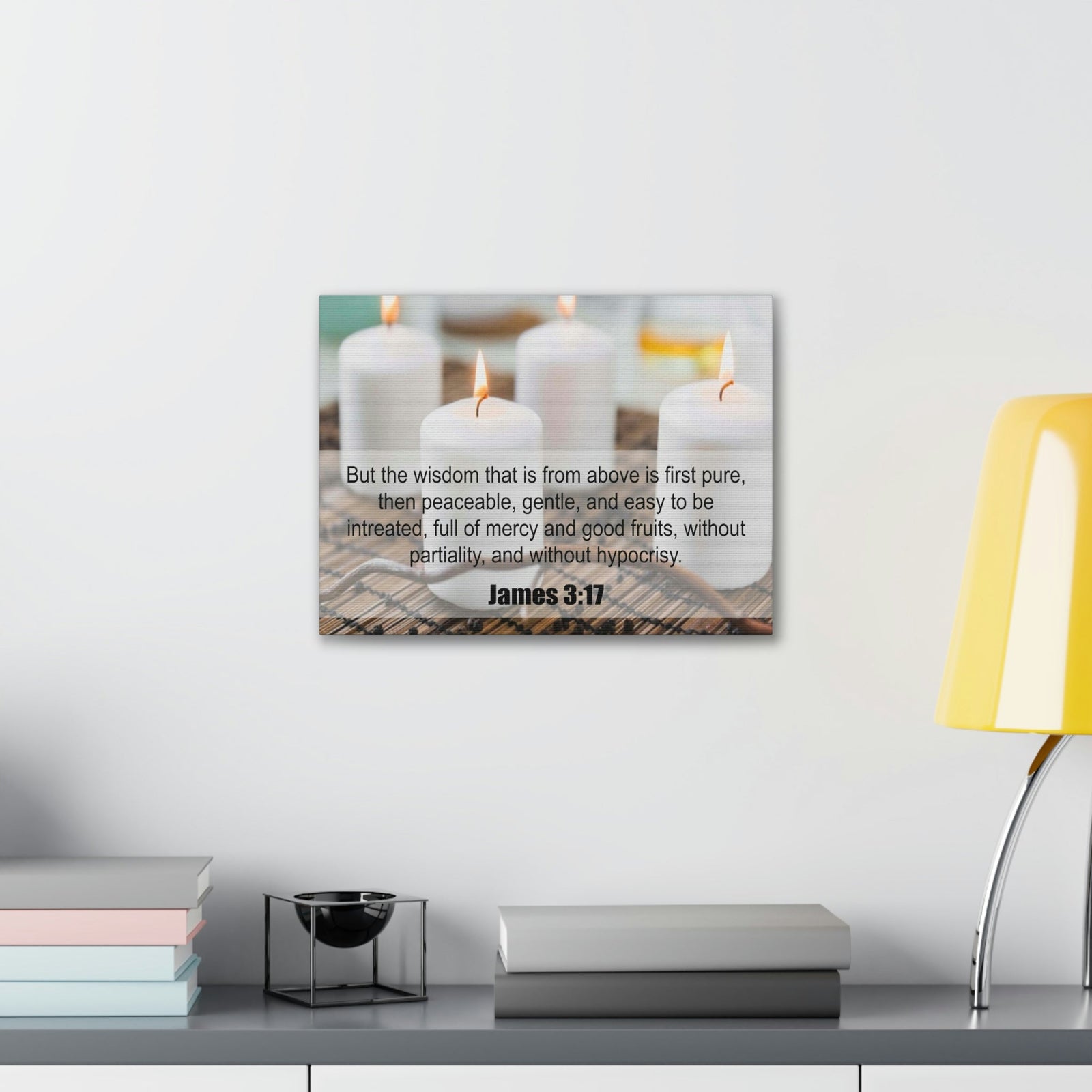 Scripture Walls Without Hypocrisy James 3:17 Bible Verse Canvas Christian Wall Art Ready to Hang Unframed-Express Your Love Gifts