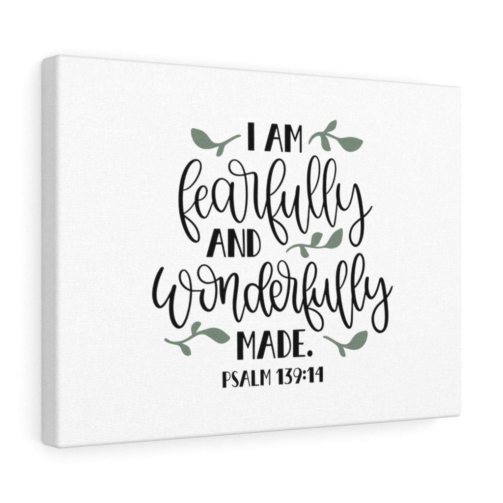 Scripture Walls Wonderfully Made Psalm 139:14 Bible Verse Canvas Christian Wall Art Ready to Hang Unframed-Express Your Love Gifts