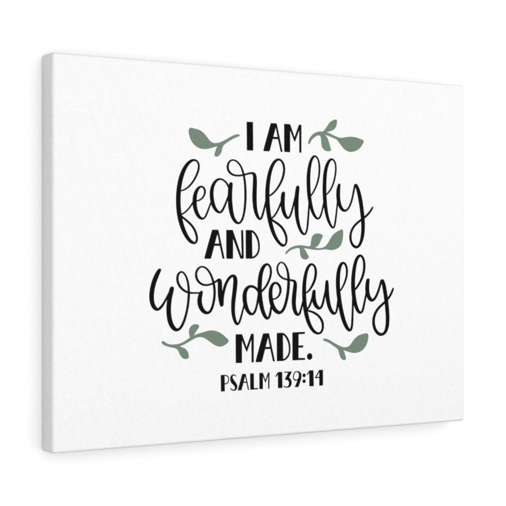 Scripture Walls Wonderfully Made Psalm 139:14 Bible Verse Canvas Christian Wall Art Ready to Hang Unframed-Express Your Love Gifts