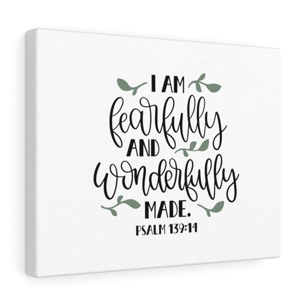 Scripture Walls Wonderfully Made Psalm 139:14 Bible Verse Canvas Christian Wall Art Ready to Hang Unframed-Express Your Love Gifts