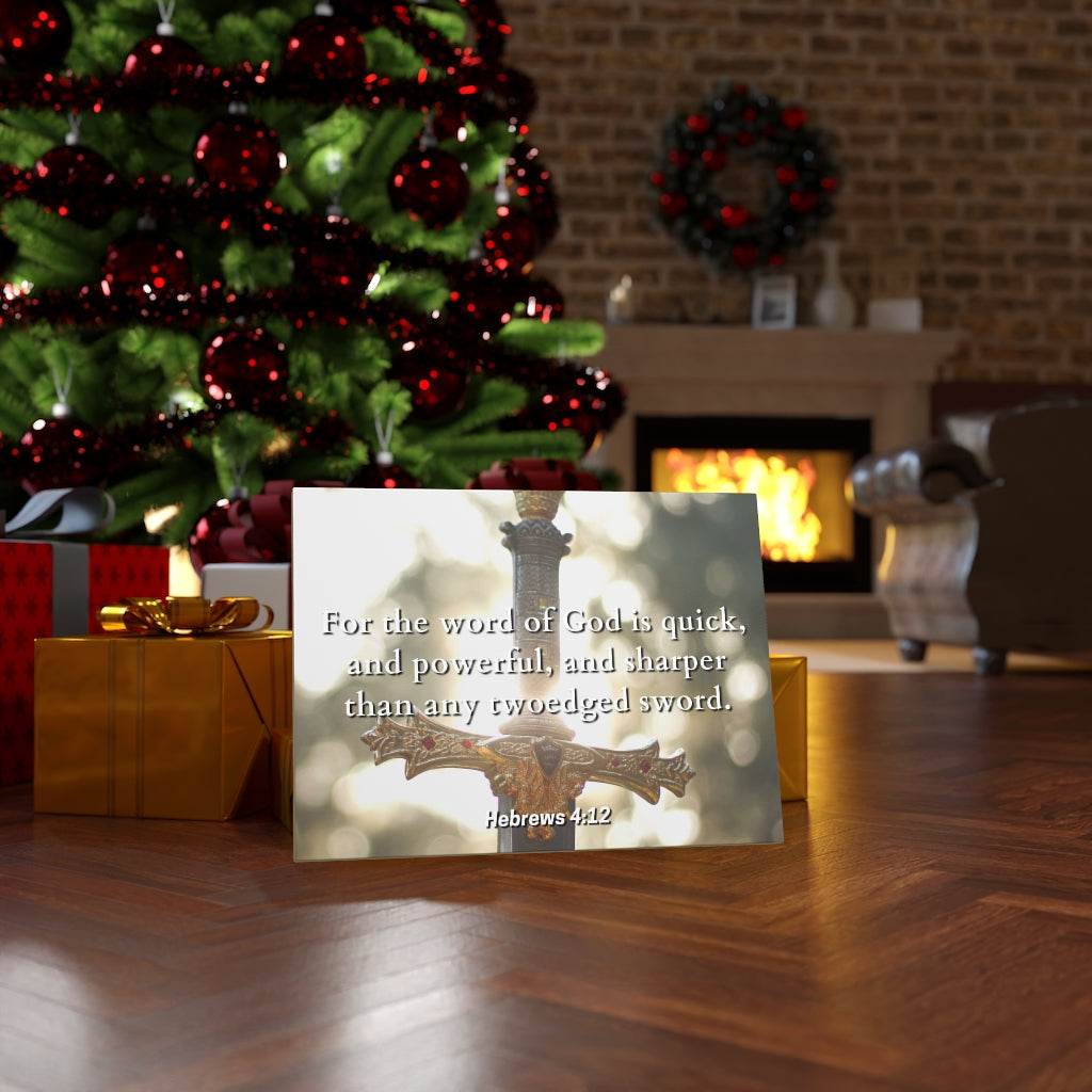 Scripture Walls Word Of God Hebrews 4:12 Bible Verse Canvas Christian Wall Art Ready to Hang Unframed-Express Your Love Gifts