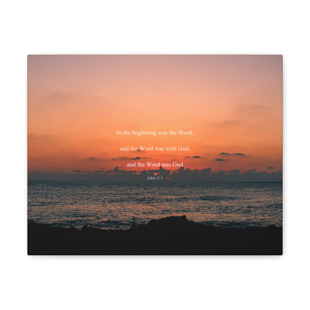 Scripture Walls Word Was God John 1:1 Bible Verse Canvas Christian Wall Art Bible Verse Print Ready To Hang Unframed-Express Your Love Gifts