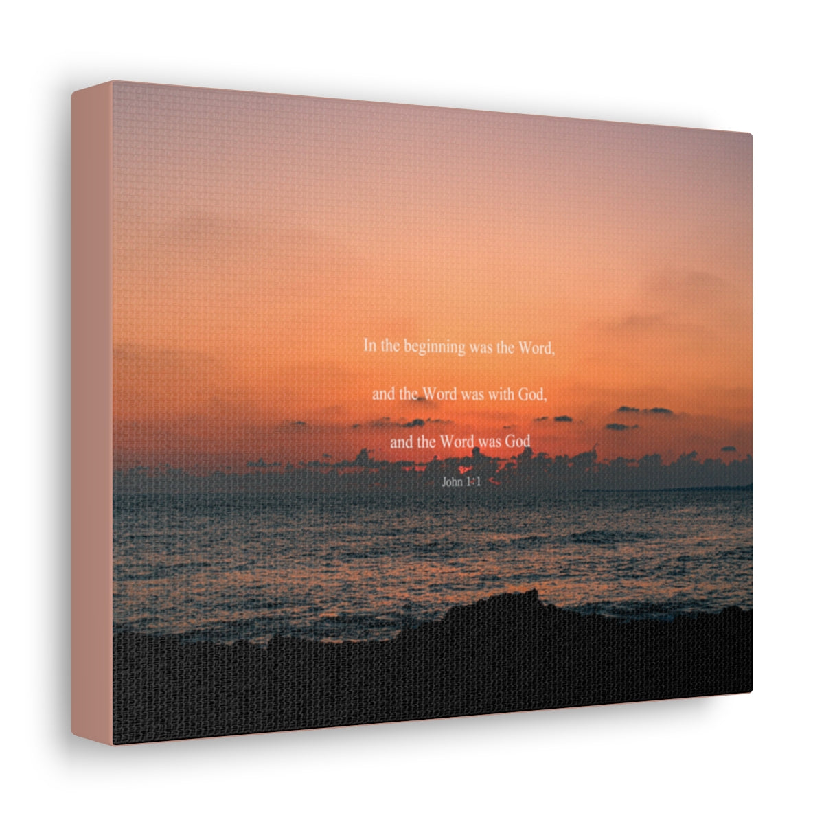 Scripture Walls Word Was God John 1:1 Bible Verse Canvas Christian Wall Art Bible Verse Print Ready To Hang Unframed-Express Your Love Gifts