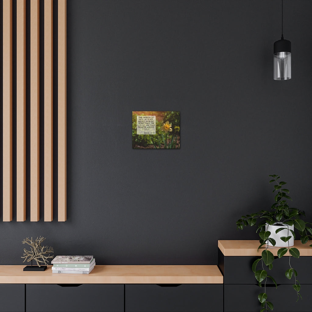 Scripture Walls Words Of Wise Eccl 9:17 Bible Verse Canvas Christian Wall Art Ready to Hang Unframed-Express Your Love Gifts