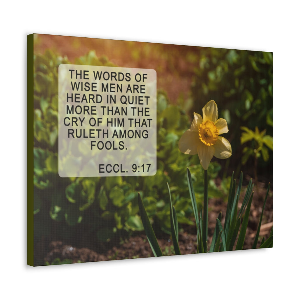 Scripture Walls Words Of Wise Eccl 9:17 Bible Verse Canvas Christian Wall Art Ready to Hang Unframed-Express Your Love Gifts