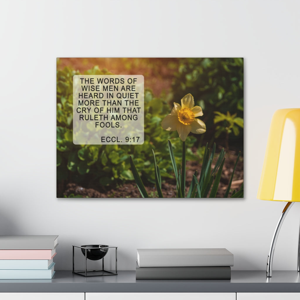 Scripture Walls Words Of Wise Eccl 9:17 Bible Verse Canvas Christian Wall Art Ready to Hang Unframed-Express Your Love Gifts