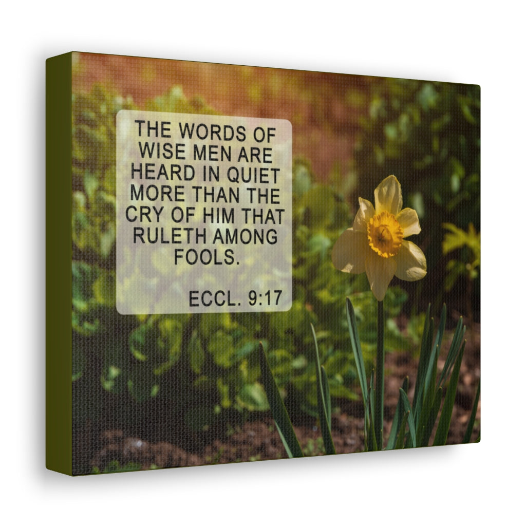 Scripture Walls Words Of Wise Eccl 9:17 Bible Verse Canvas Christian Wall Art Ready to Hang Unframed-Express Your Love Gifts