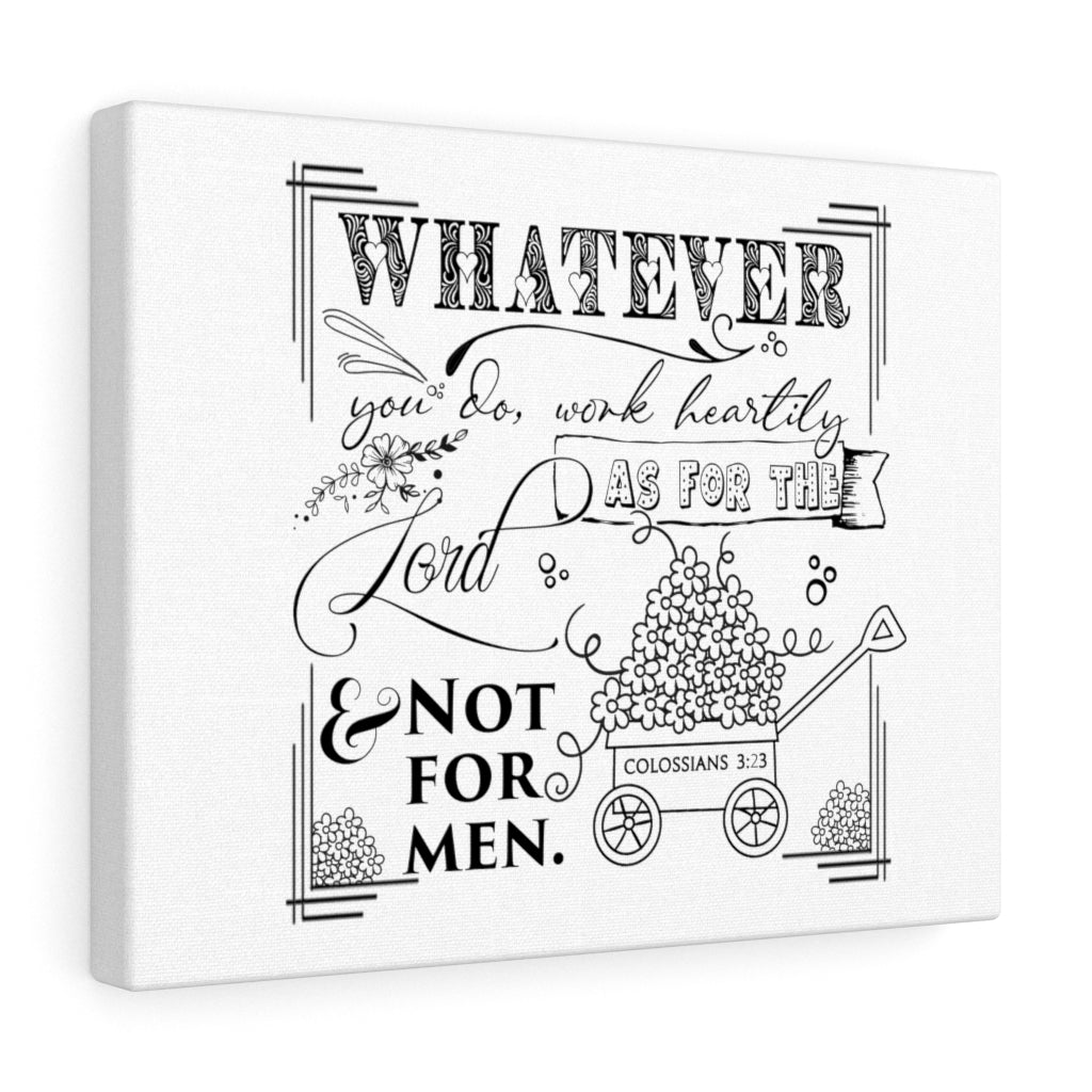 Scripture Walls Work Heartily Colossians 3:23 Bible Verse Canvas Christian Wall Art Ready to Hang Unframed-Express Your Love Gifts