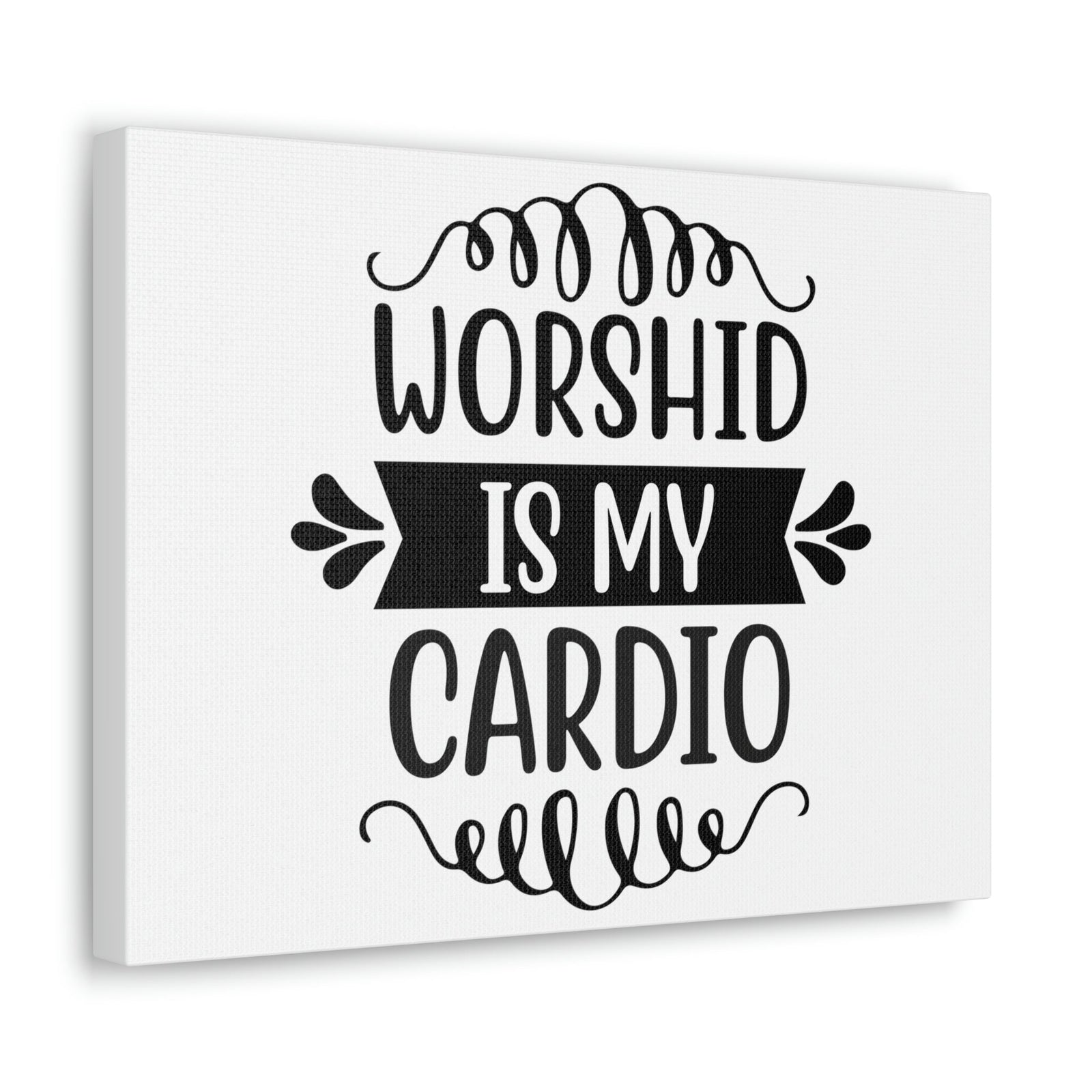 Scripture Walls Worship Is My Cardio Exodus 23:25 Christian Wall Art Print Ready to Hang Unframed-Express Your Love Gifts