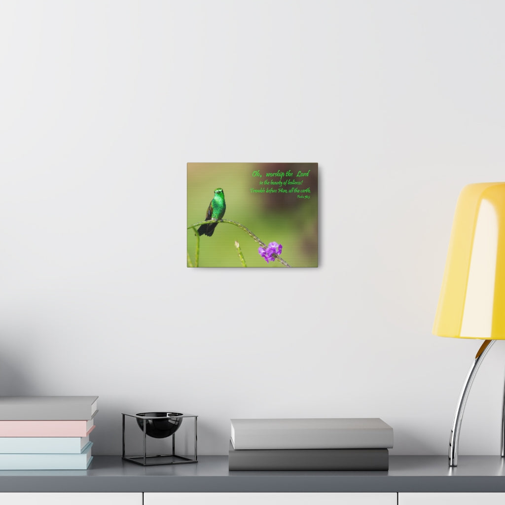 Scripture Walls Worship The Lord Psalm 96:9 Bible Verse Canvas Christian Wall Art Ready to Hang Unframed-Express Your Love Gifts