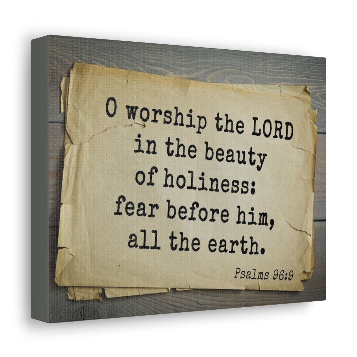Scripture Walls Worship The Lord Psalms 96:9 Bible Verse Canvas Christian Wall Art Bible Verse Print Ready To Hang Unframed-Express Your Love Gifts