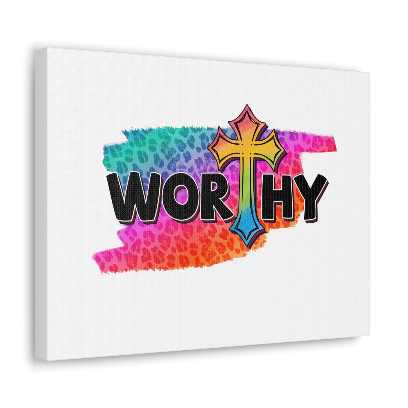 Scripture Walls Worthy Ephesians 4:1 Rainbow Cross Christian Wall Art Bible Verse Print Ready to Hang Unframed-Express Your Love Gifts