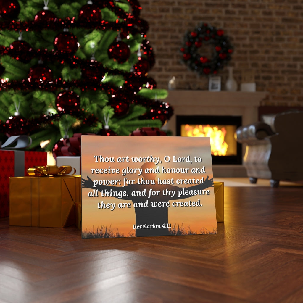 Scripture Walls Worthy Revelation 4:11 Bible Verse Canvas Christian Wall Art Ready to Hang Unframed-Express Your Love Gifts