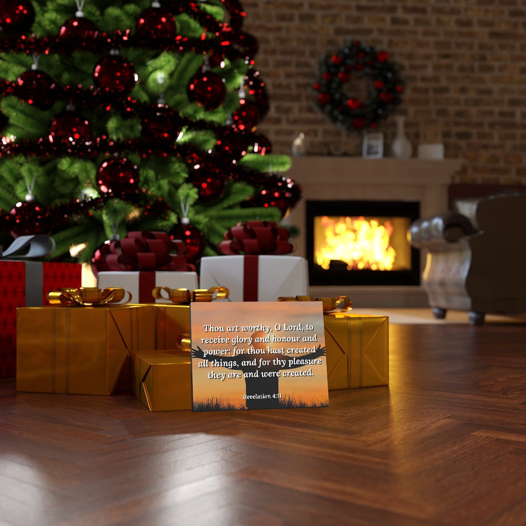 Scripture Walls Worthy Revelation 4:11 Bible Verse Canvas Christian Wall Art Ready to Hang Unframed-Express Your Love Gifts