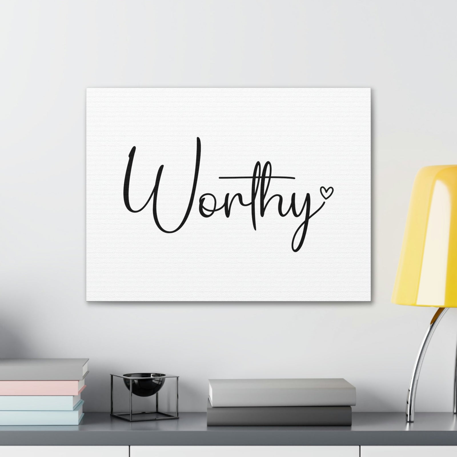 Scripture Walls Worthy Revelation 5:12 Small Heart Christian Wall Art Bible Verse Print Ready to Hang Unframed-Express Your Love Gifts