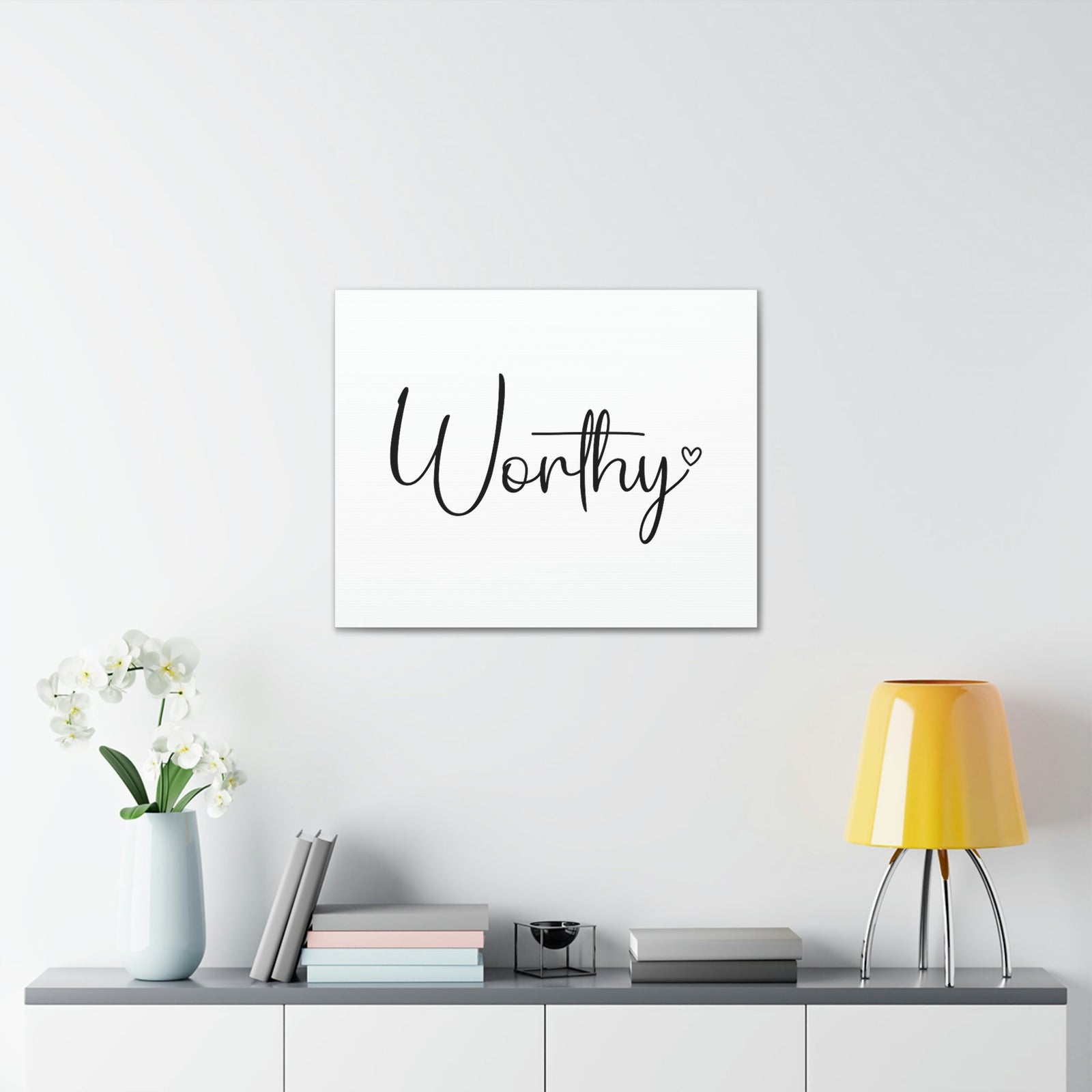 Scripture Walls Worthy Revelation 5:12 Small Heart Christian Wall Art Bible Verse Print Ready to Hang Unframed-Express Your Love Gifts