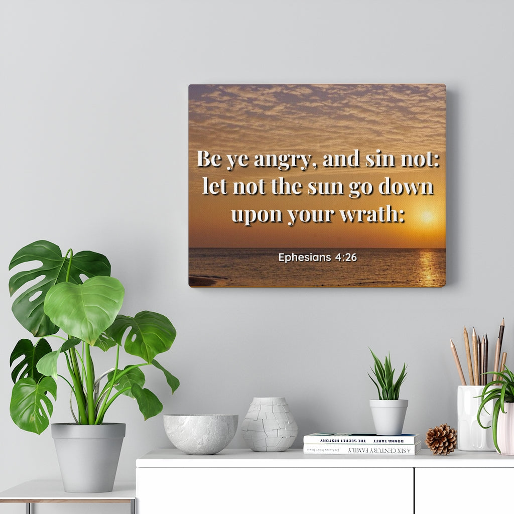 Scripture Walls Wrath Ephesians 4:26 Bible Verse Canvas Christian Wall Art Ready to Hang Unframed-Express Your Love Gifts