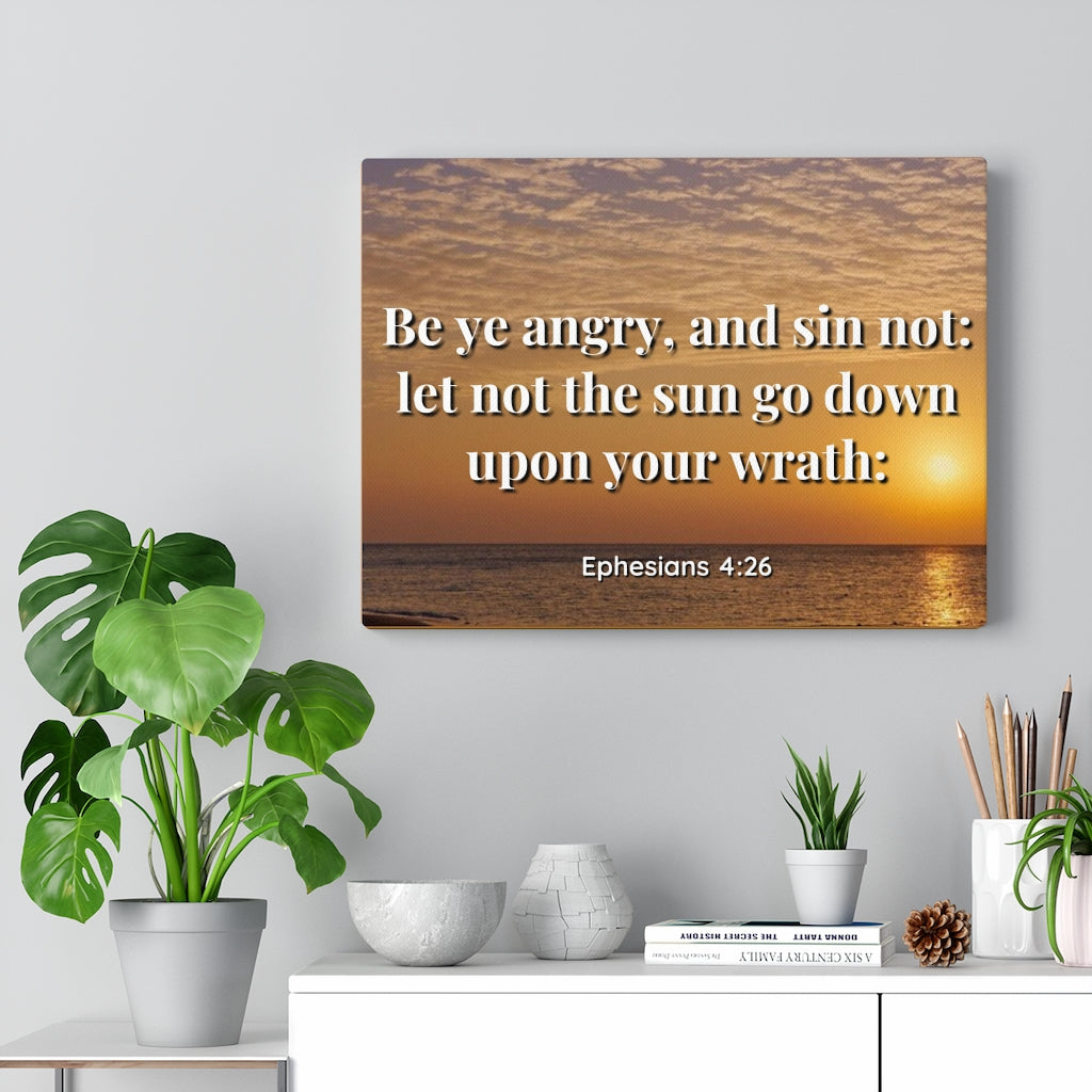Scripture Walls Wrath Ephesians 4:26 Bible Verse Canvas Christian Wall Art Ready to Hang Unframed-Express Your Love Gifts