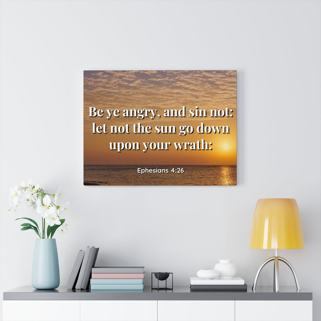 Scripture Walls Wrath Ephesians 4:26 Bible Verse Canvas Christian Wall Art Ready to Hang Unframed-Express Your Love Gifts