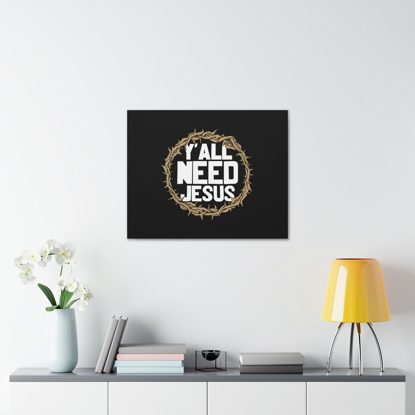 Scripture Walls Y'all Need Jesus John 4:14 Christian Wall Art Bible Verse Print Ready to Hang Unframed-Express Your Love Gifts